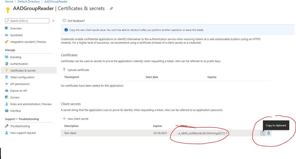 AAD Group - Read Member Summary Using C#